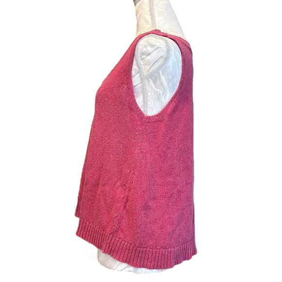 Anthropologie Pink Knit Top Womens Sz XS V Neck Sleeveless Flowy Summer Boho - Picture 9 of 16